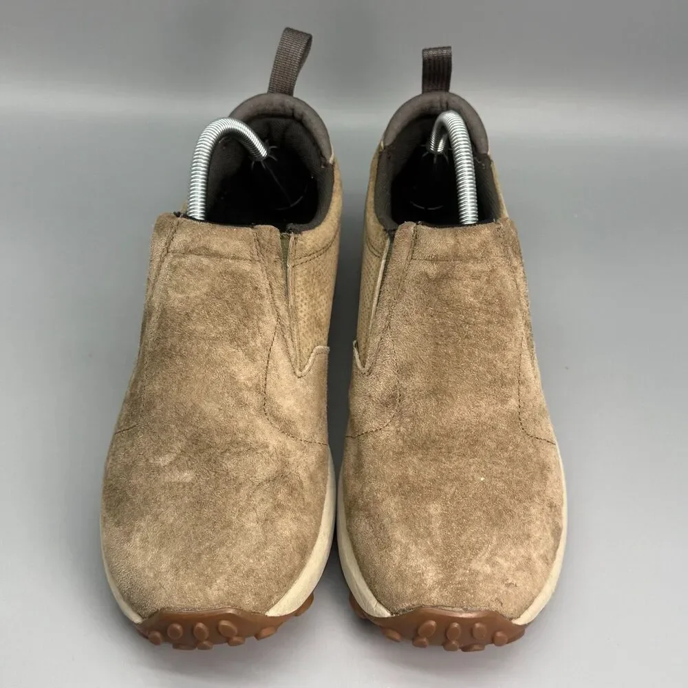 Merrell Jungle Moc Men's 10 Dusty Olive Tan Suede Slip-On Outdoor Hiking Shoes